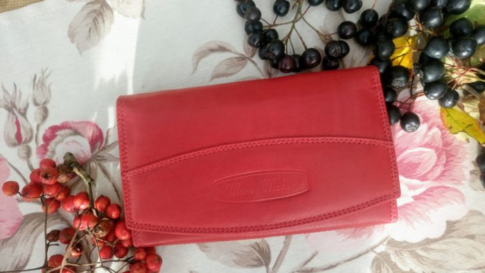 Naiste rahakott "Money Maker" punasest pehmest nahast