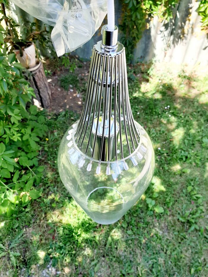 Ripplamp valgusti Klaas ja Kroom