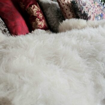 Lambanahk valge Eesti lambalt eriti tihe ja paks