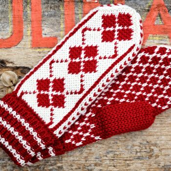 Villased käpikud valge punane sooja voodriga