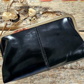 Rahakott clutchkott must kinnitus kuldsed klõpsud